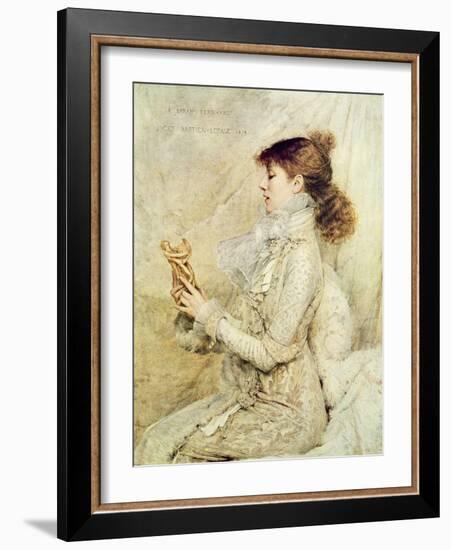 Portrait of Sarah Bernhardt-Jules Bastien-Lepage-Framed Giclee Print