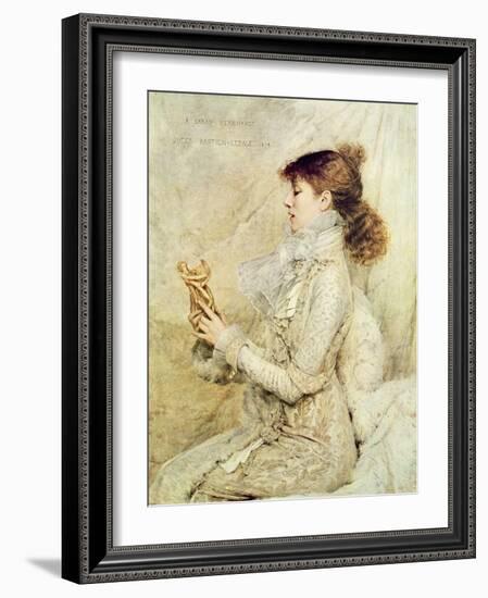 Portrait of Sarah Bernhardt-Jules Bastien-Lepage-Framed Giclee Print