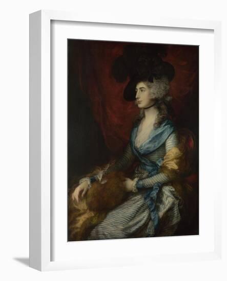 Portrait of Sarah Siddons, 1785-Thomas Gainsborough-Framed Giclee Print