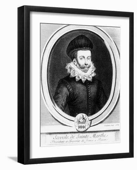 Portrait of Scévole De Sainte-Marthe-Gerard Edelinck-Framed Giclee Print