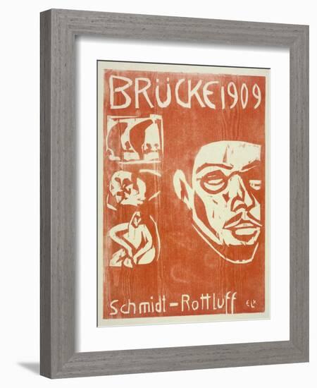 Portrait of Schmidt-Rottluff, 1909-Ernst Ludwig Kirchner-Framed Giclee Print