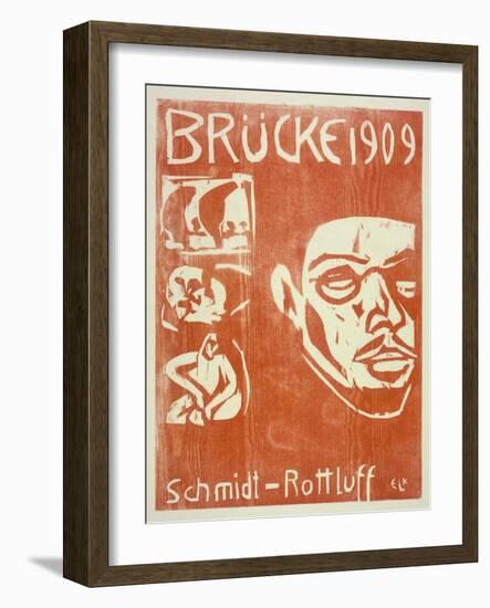 Portrait of Schmidt-Rottluff, 1909-Ernst Ludwig Kirchner-Framed Giclee Print