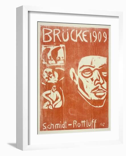 Portrait of Schmidt-Rottluff, 1909-Ernst Ludwig Kirchner-Framed Giclee Print