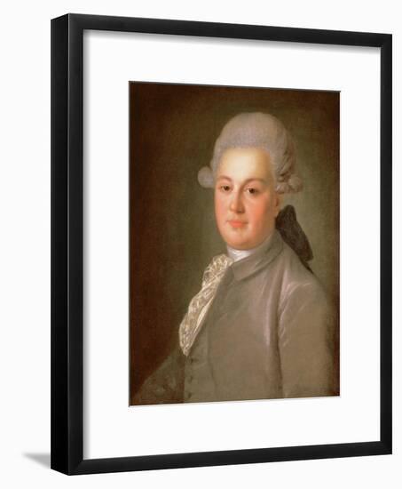 Portrait of Senator Count Artemy Vorontsov (1748-1813), after 1768-Fedor Stepanovich Rokotov-Framed Giclee Print