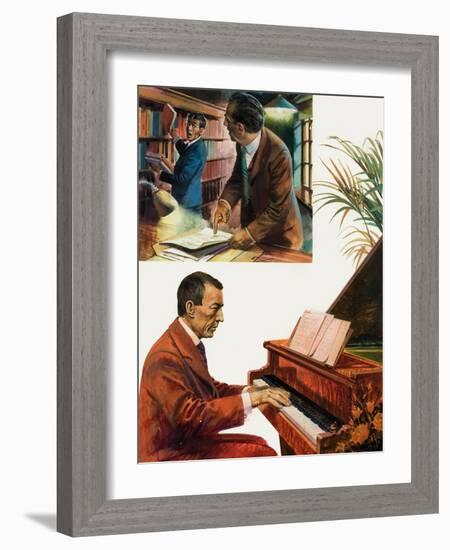 Portrait of Sergei Rachmaninov-Andrew Howat-Framed Giclee Print