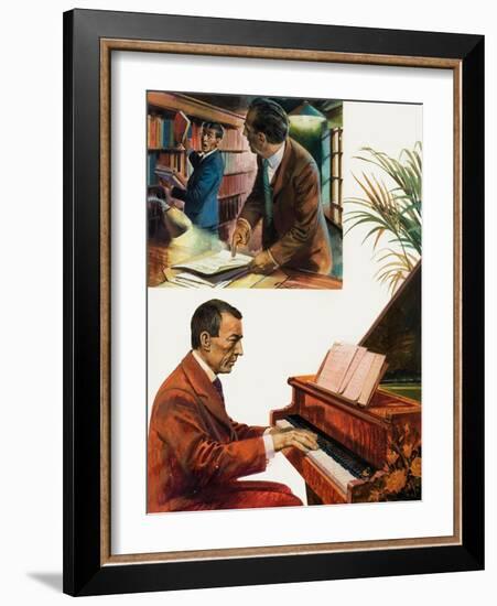 Portrait of Sergei Rachmaninov-Andrew Howat-Framed Giclee Print