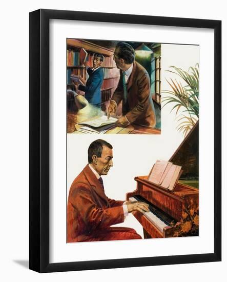 Portrait of Sergei Rachmaninov-Andrew Howat-Framed Giclee Print
