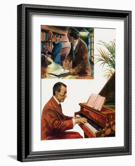 Portrait of Sergei Rachmaninov-Andrew Howat-Framed Giclee Print