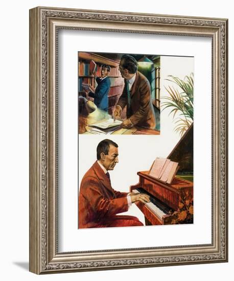 Portrait of Sergei Rachmaninov-Andrew Howat-Framed Giclee Print