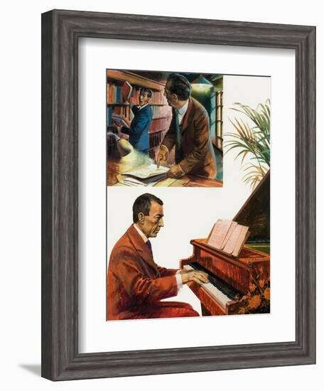 Portrait of Sergei Rachmaninov-Andrew Howat-Framed Giclee Print