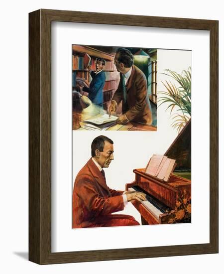 Portrait of Sergei Rachmaninov-Andrew Howat-Framed Giclee Print