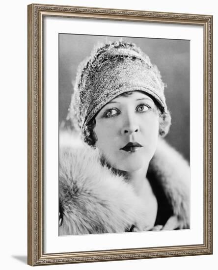 Portrait of Serious Young Woman-null-Framed Photo