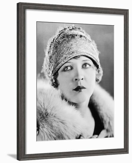 Portrait of Serious Young Woman-null-Framed Photo