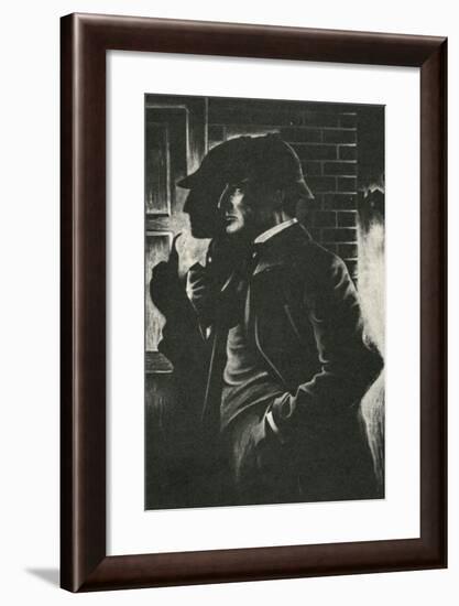 Portrait of Sherlock Holmes from Painting by Roy Hunt-null-Framed Giclee Print