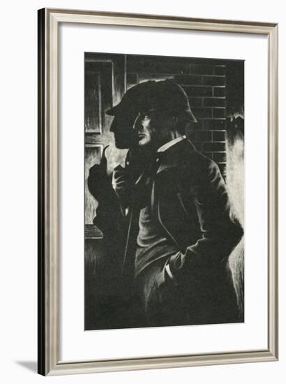 Portrait of Sherlock Holmes from Painting by Roy Hunt-null-Framed Giclee Print