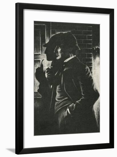 Portrait of Sherlock Holmes from Painting by Roy Hunt-null-Framed Giclee Print