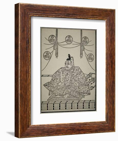 Portrait of Shogun Tokugawa Ieyasu in Court Dress-Japanese School-Framed Giclee Print