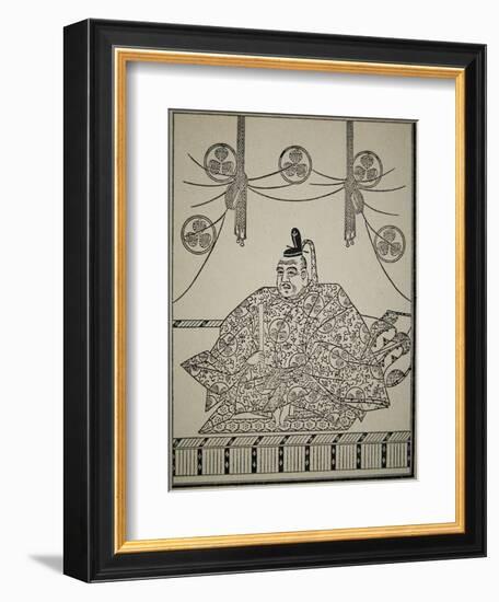 Portrait of Shogun Tokugawa Ieyasu in Court Dress-Japanese School-Framed Giclee Print