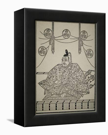 Portrait of Shogun Tokugawa Ieyasu in Court Dress-Japanese School-Framed Premier Image Canvas