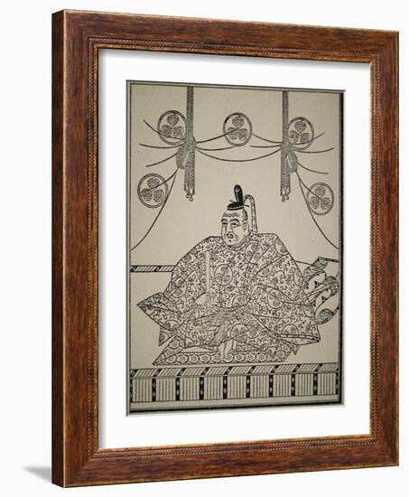 Portrait of Shogun Tokugawa Ieyasu in Court Dress-Japanese School-Framed Giclee Print