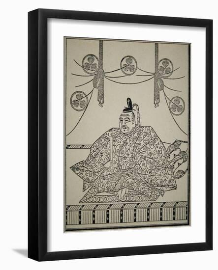 Portrait of Shogun Tokugawa Ieyasu in Court Dress-Japanese School-Framed Giclee Print