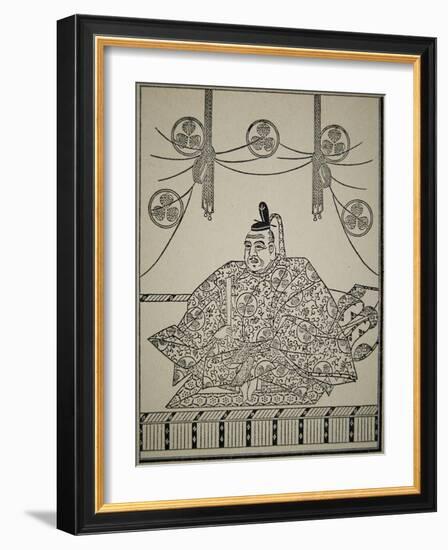 Portrait of Shogun Tokugawa Ieyasu in Court Dress-Japanese School-Framed Giclee Print