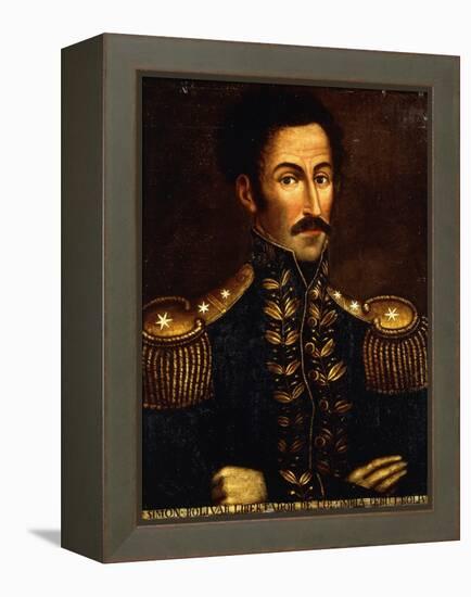 Portrait of Simon Bolivar-null-Framed Premier Image Canvas