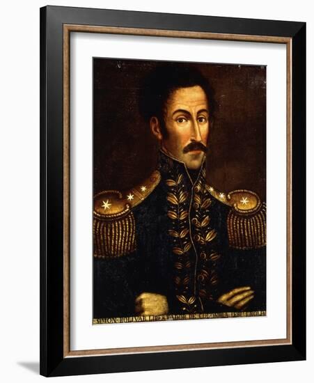 Portrait of Simon Bolivar-null-Framed Giclee Print