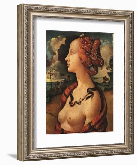 Portrait of Simonetta Vespucci, c. 1480-Piero di Cosimo-Framed Art Print