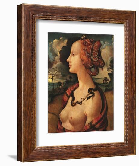 Portrait of Simonetta Vespucci, c. 1480-Piero di Cosimo-Framed Art Print