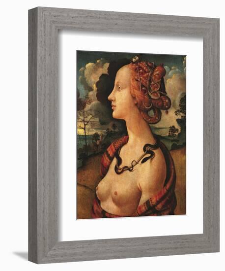 Portrait of Simonetta Vespucci, c. 1480-Piero di Cosimo-Framed Art Print