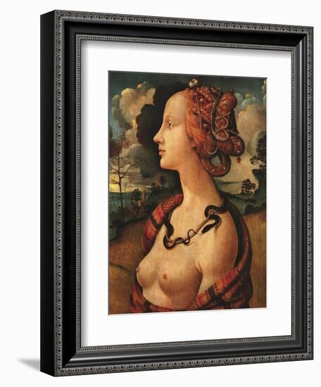 Portrait of Simonetta Vespucci, c. 1480-Piero di Cosimo-Framed Art Print