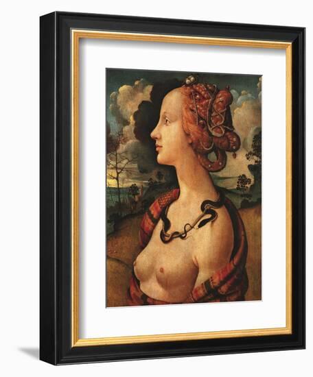 Portrait of Simonetta Vespucci, c. 1480-Piero di Cosimo-Framed Art Print