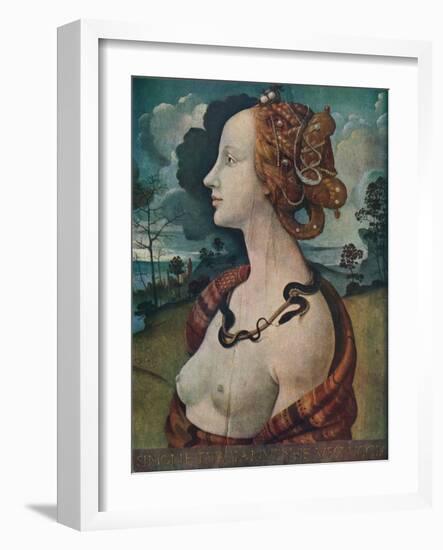 'Portrait of Simonetta Vespucci', c1480, (1939)-Piero di Cosimo-Framed Giclee Print