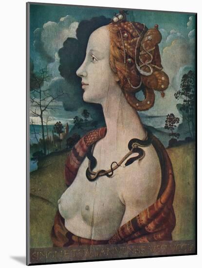 'Portrait of Simonetta Vespucci', c1480, (1939)-Piero di Cosimo-Mounted Giclee Print