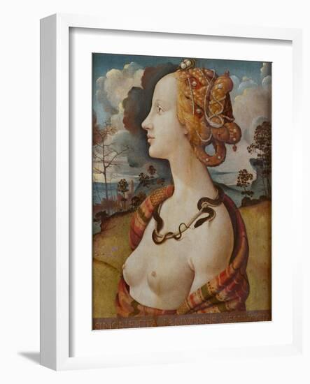 Portrait of Simonetta Vespucci (Cleopatr), C. 1480-Piero di Cosimo-Framed Giclee Print