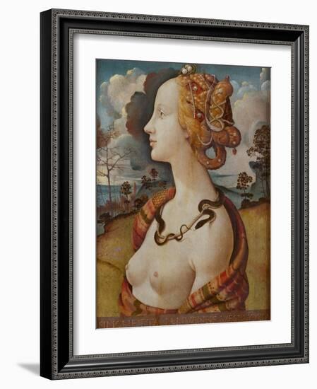 Portrait of Simonetta Vespucci (Cleopatr), C. 1480-Piero di Cosimo-Framed Giclee Print