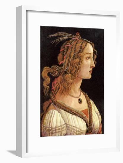 Portrait of Simonetta Vespucci-Sandro Botticelli-Framed Art Print