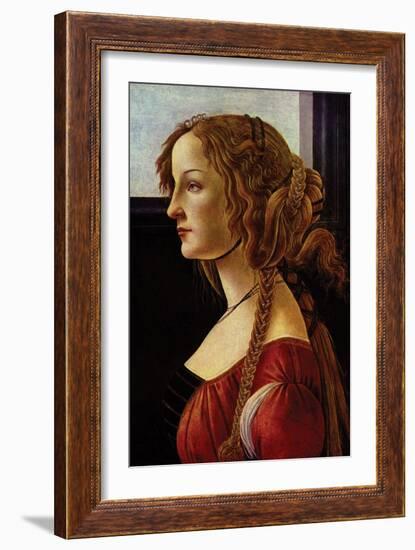 Portrait of Simonetta Vespucci-Sandro Botticelli-Framed Art Print