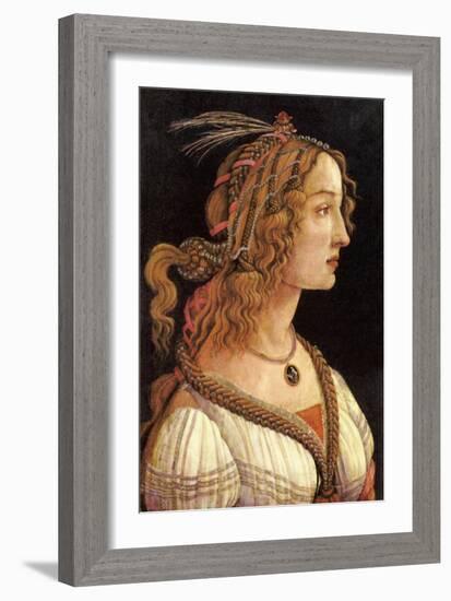 Portrait of Simonetta Vespucci-Sandro Botticelli-Framed Art Print