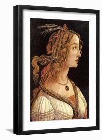 Portrait of Simonetta Vespucci-Sandro Botticelli-Framed Art Print