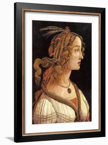 Portrait of Simonetta Vespucci-Sandro Botticelli-Framed Art Print