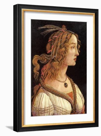 Portrait of Simonetta Vespucci-Sandro Botticelli-Framed Art Print