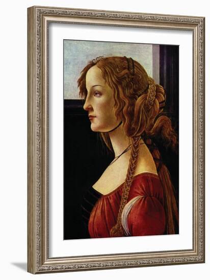 Portrait of Simonetta Vespucci-Sandro Botticelli-Framed Art Print