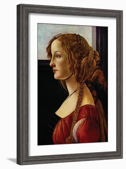 Portrait of Simonetta Vespucci-Sandro Botticelli-Framed Art Print