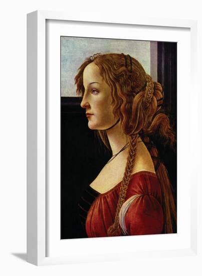 Portrait of Simonetta Vespucci-Sandro Botticelli-Framed Art Print