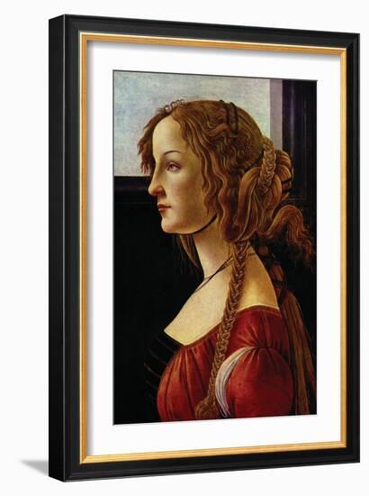 Portrait of Simonetta Vespucci-Sandro Botticelli-Framed Art Print