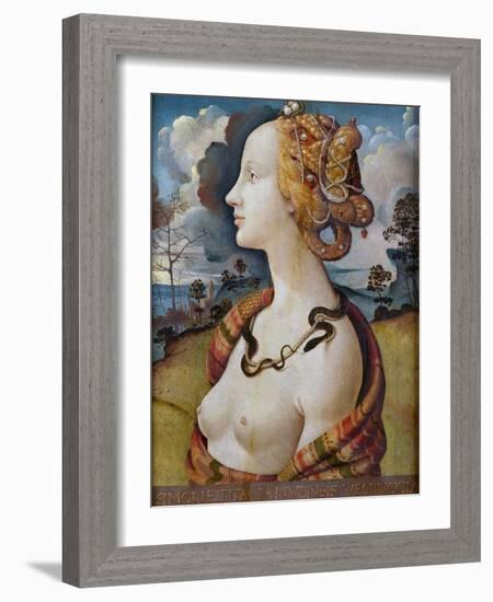 Portrait of Simonetta Vespucci-Piero di Cosimo-Framed Giclee Print