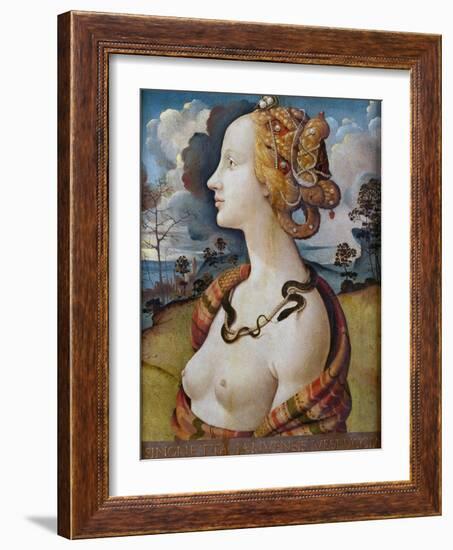 Portrait of Simonetta Vespucci-Piero di Cosimo-Framed Giclee Print