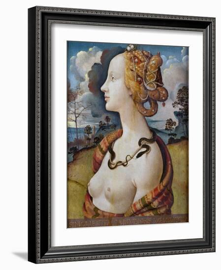 Portrait of Simonetta Vespucci-Piero di Cosimo-Framed Giclee Print